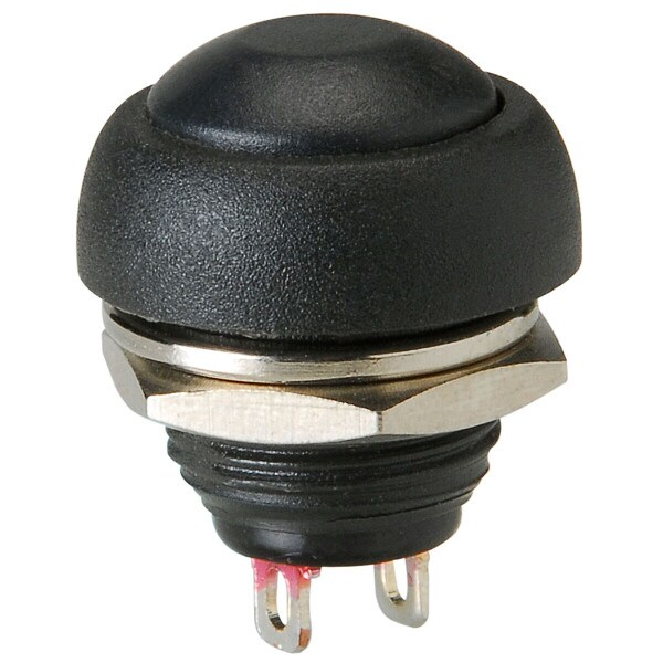 Main product image for Momentary N.O. Raised Push Button Switch Black 060-642